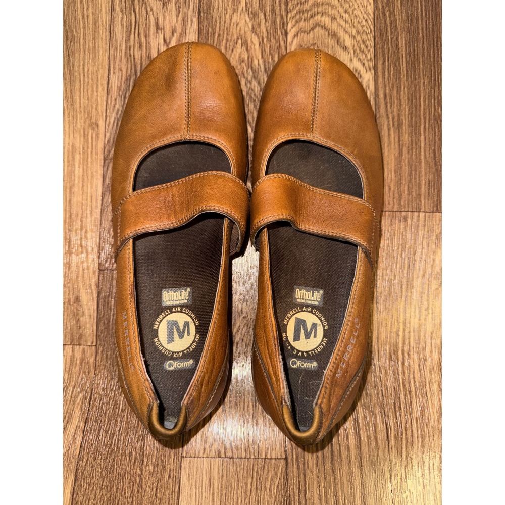 Merrell‎ Leather Mary Jane Flats Comfort Ortholite Air Cushion Women Size 6
